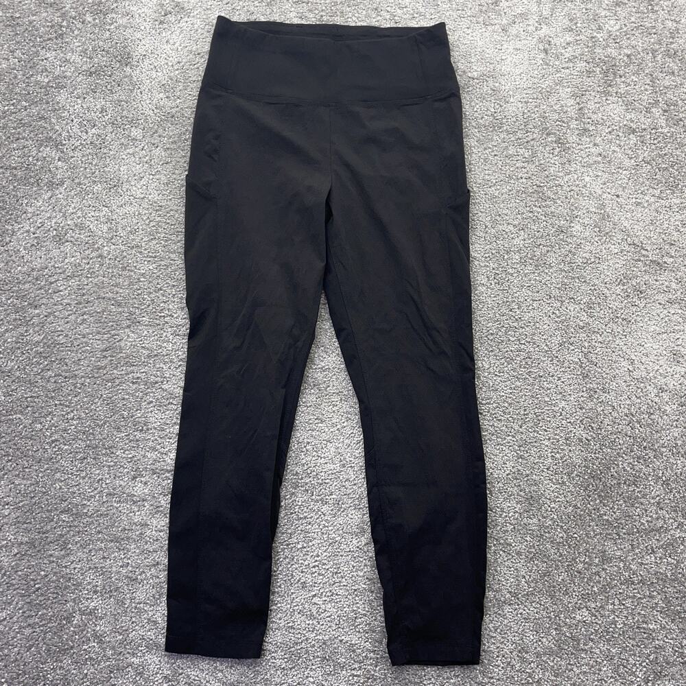 Athleta Leggings Womens 8 Trekkie Hybrid Crop Tight Cargo Pocket Black 446615